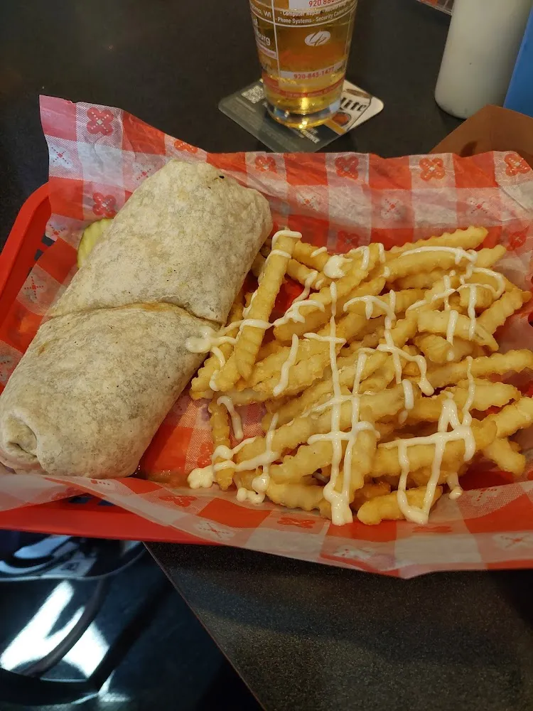Hammer Time Wrap and French Fries